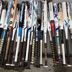 Softball Bats Composite Mostly All 33” And 34” And Like 1 Or Two 32” $50 Each