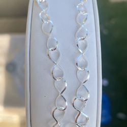 Infinity Ankle Bracelet 10” Silver 925