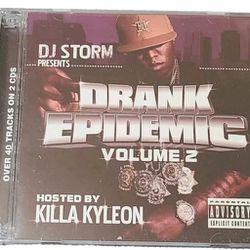 New DJ Storm Drank Epidemic Vol 2 CD Mixtape Killa Kyleon HTF OOP Rare 2 Disc