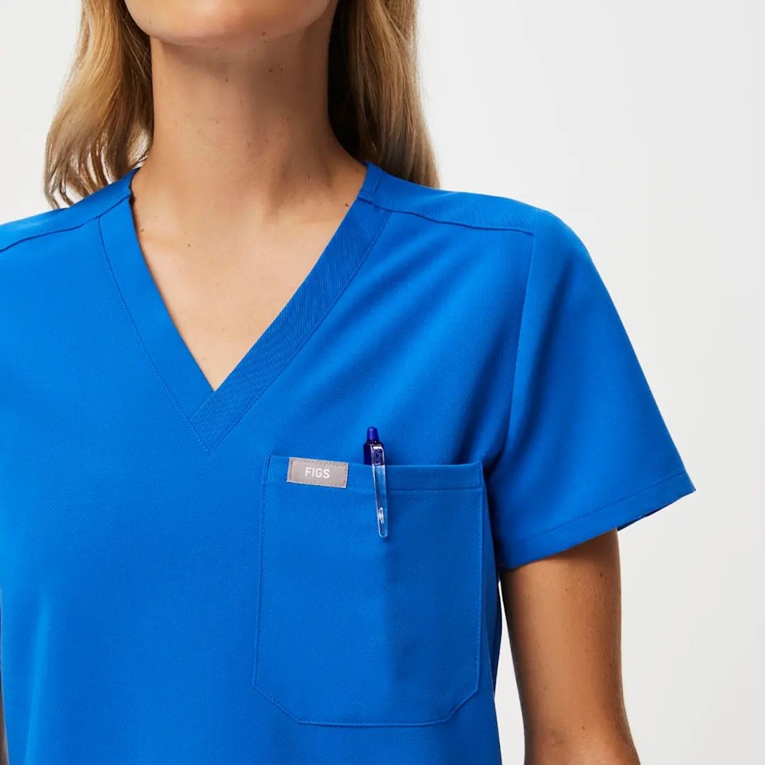 Figs Catalina Royal Blue Scrub Top XXS LIKE NEW
