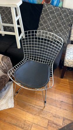 Chrome metal desk  chair