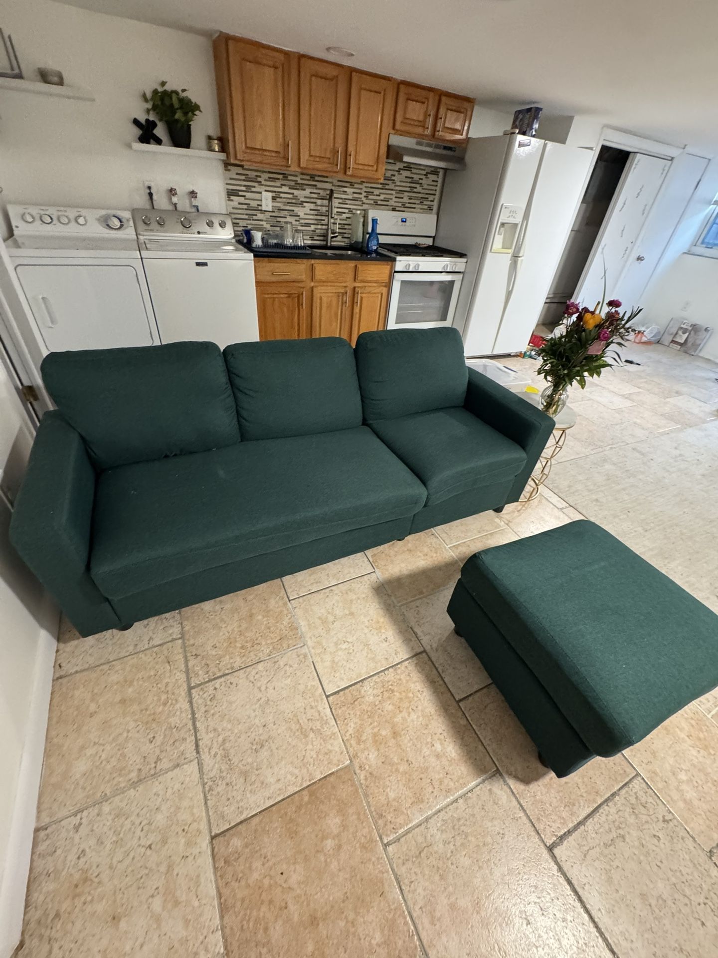 Green Sofa and/or Loveseat