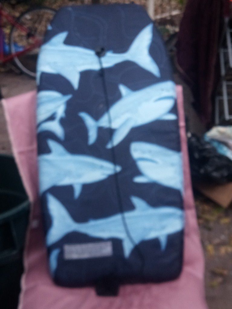 Boogie Body Boards with Leash Vintage Shark Blue Display 

