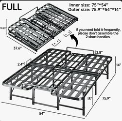 Full base bed with foam mattress