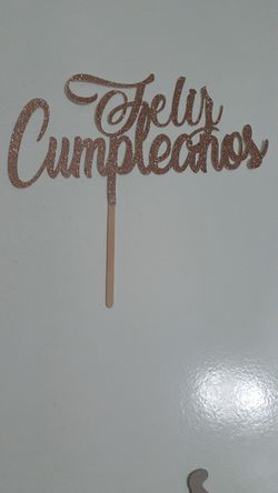 Simple Cake Topper.Decoracion o letrero sencillo para decorar pastel Thumbnail
