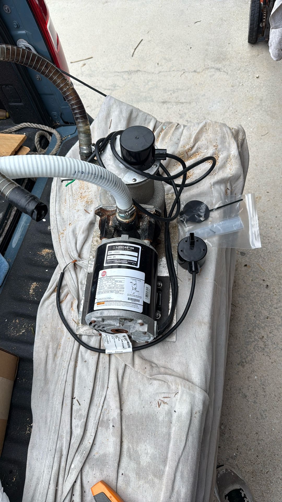 Lancaster laundry Pump With New Spare Switch