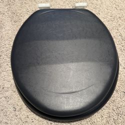 Black toilet seat, lid cushion