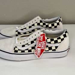 VANS Old Skool (Checkerboard) White/Black Size 8.5 Mens 