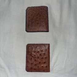 Authentic Ostrich Leather Wallet With Money Clip