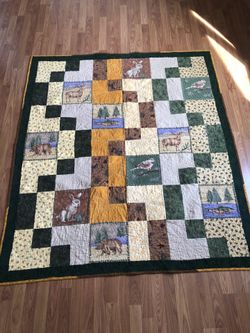 Two sided homemade quilt