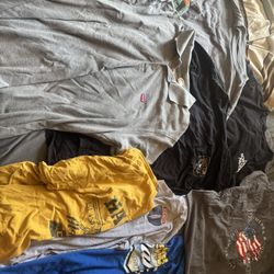 MENS LIGHTLY WORN TSHIRTS AND COLLARD SHIRTS