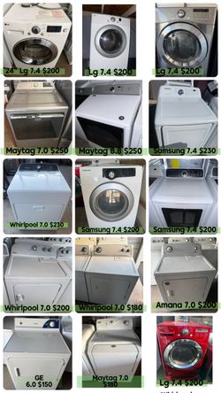 Electric dryer options different brand style and price from $150