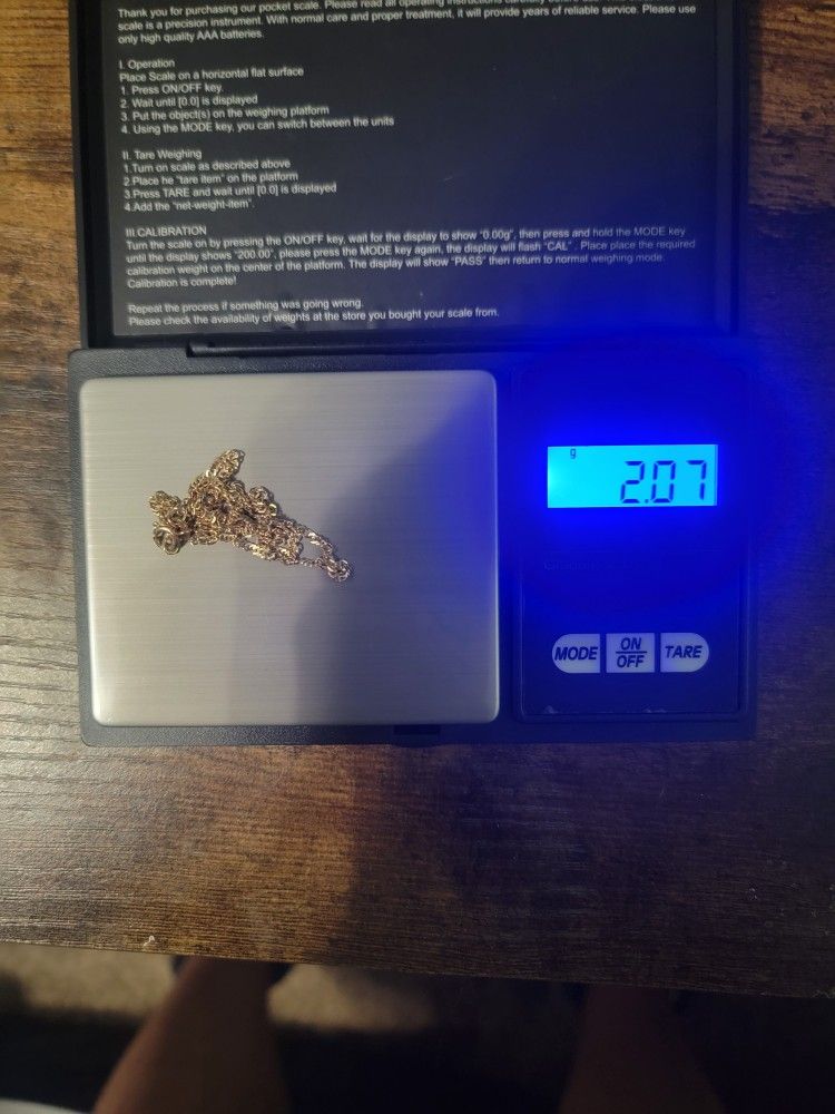 14k Chain 14 Inches 2.07 Grams Price Firm