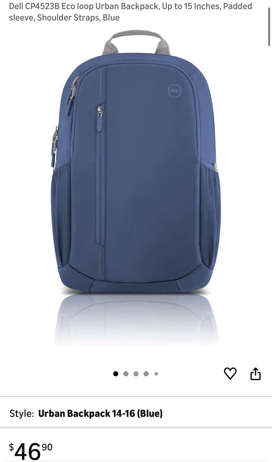 NEW DELL BLUE BACKPACK