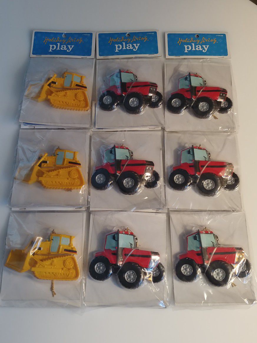 Holidays Living Play Tractor Christmas Ornament - Lot of 9, $2.00 each