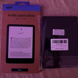 Kindle Paperwhite (Gen 12) – 16GB – Black + Brand New Case | Sealed 