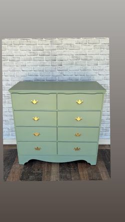 Vintage Sage Green Dresser