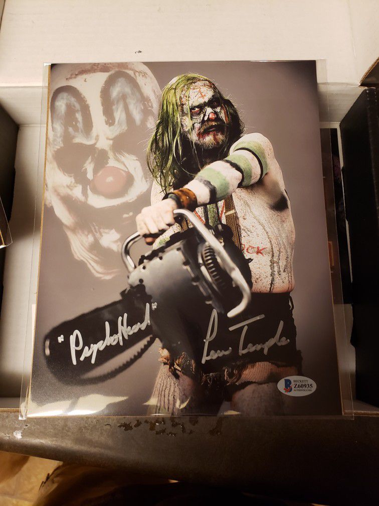 Rob Zombie's 31 Psycho Head Print 8x10 Signed By Lew Temple 