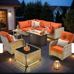 Brand New Patio Outdoor Furniture Set With Fire Pit 