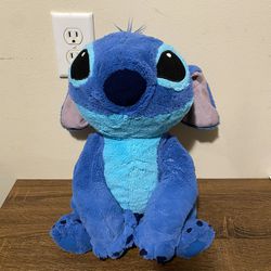 Disney Parks Stitch Plush Toy Sitting Stuffed Animal Soft Authentic 16"