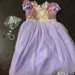 Rapunzel Princess Costume Dress 6-7 Y.O.