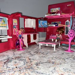 Barbie- Collection of vehicles, camping vehicle, motorhome + more (for sale)