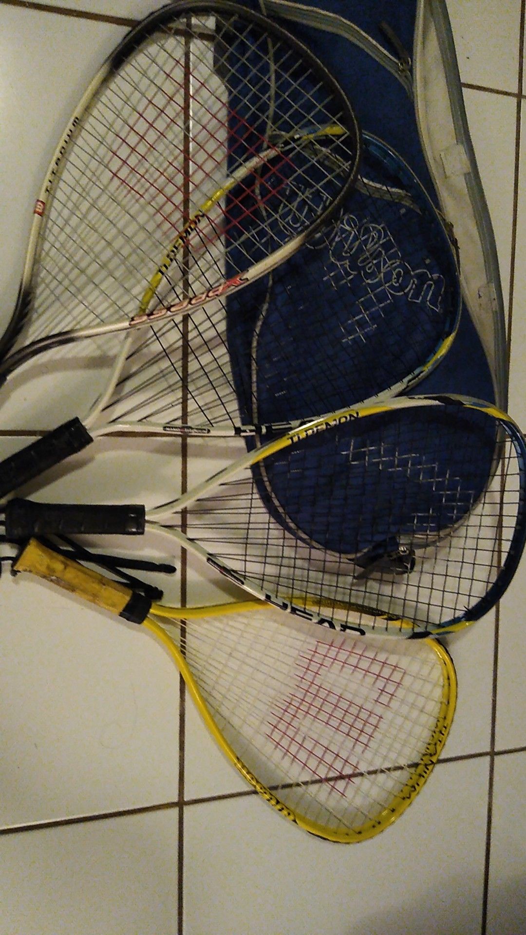 Wilson bag with rackets