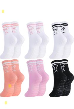 6 pairs yoga/ pilate socks