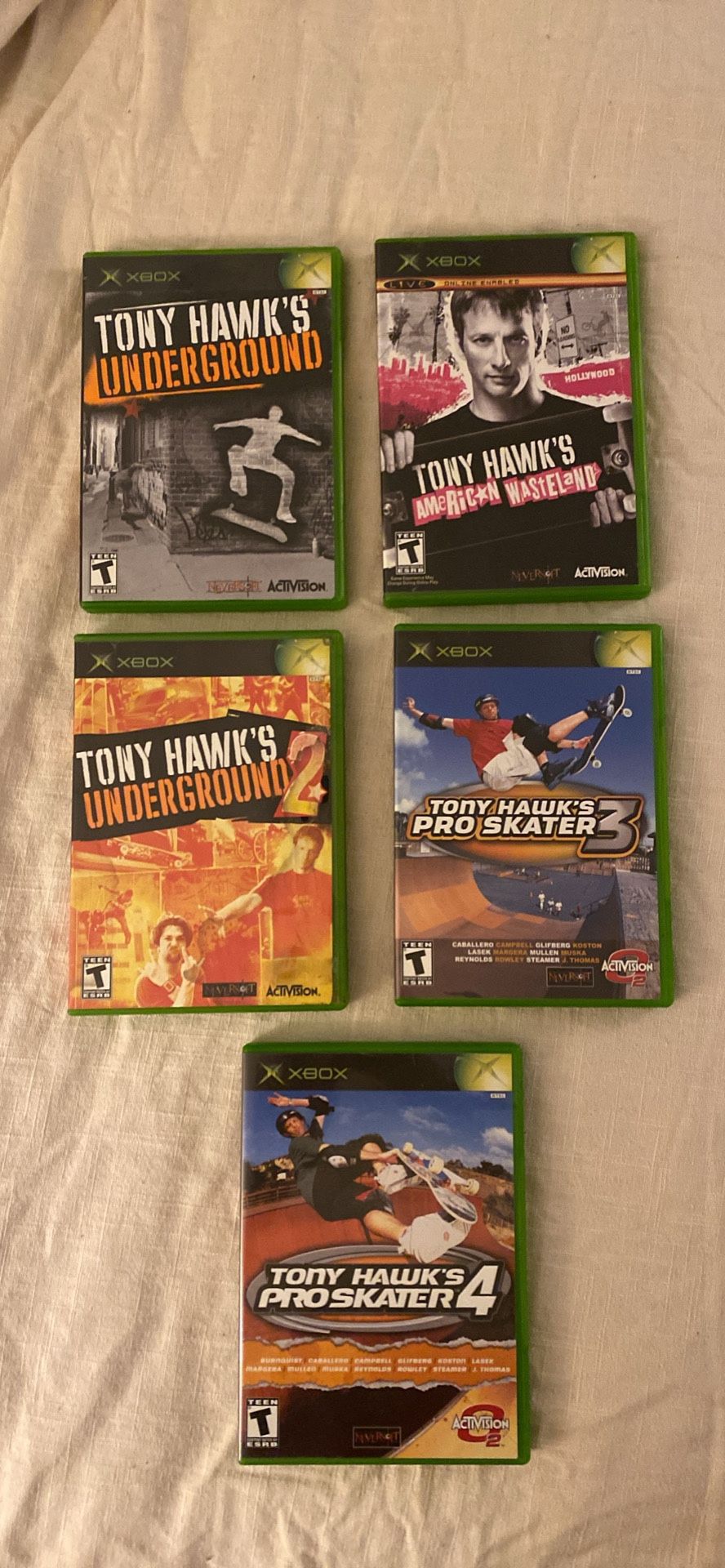 Xbox Tony Hawk’s Video Games $10 each