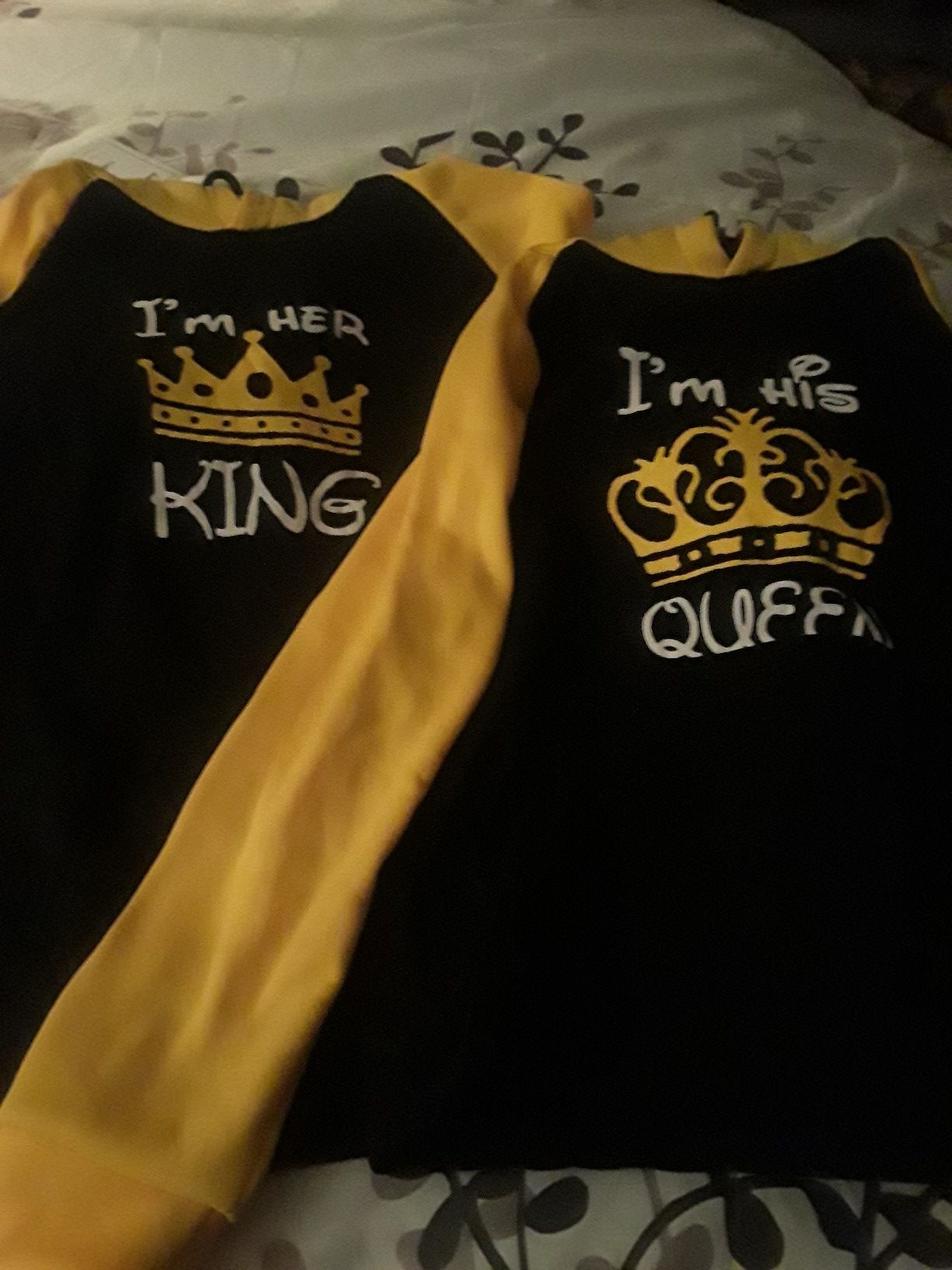 King and Queen sweatshirts. Women fits s/m...Mens fits M/L