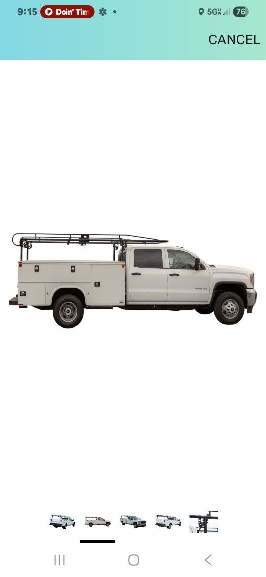 Buyers Products 1501260 Steel Service Body Ladder Rack, 14-1/2 ft., 1000lb Limit, Black Bolt On Mount, Contractor Rack for Service Body T