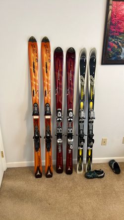 3 Pairs Atomic Alpine Skis with Bindings