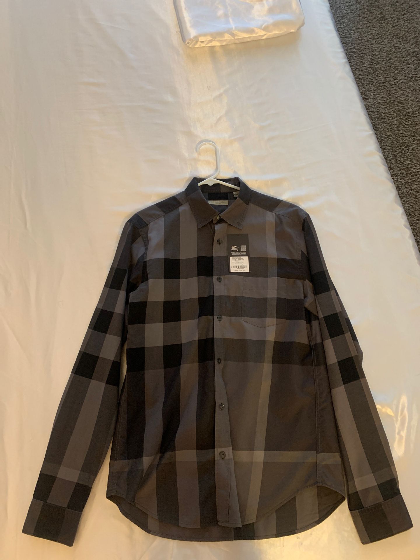 Burberry Brit Charcoal Medium Shirt Mens