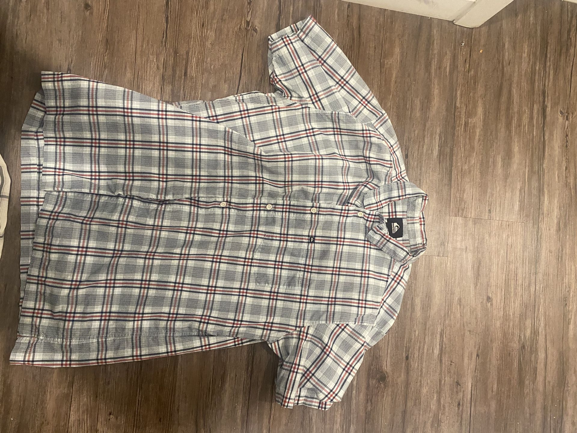 y2k plaid quiksliver skater button up shirt