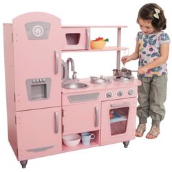 Kidkraft Vintage Pink Wooden Play Kitchen