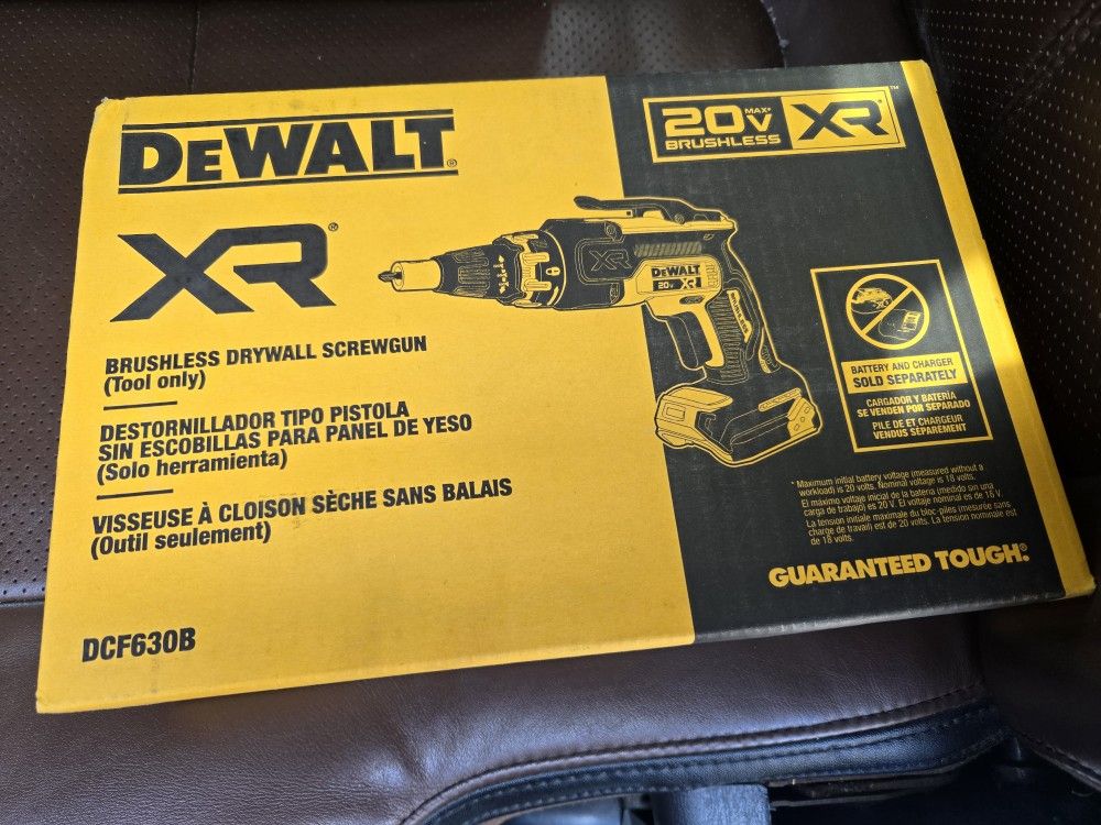 NEW DEWALT XR 20V MAX Lithium-Ion Cordless Brushless Drywall Screw Gun (Tool Only) DCF630B