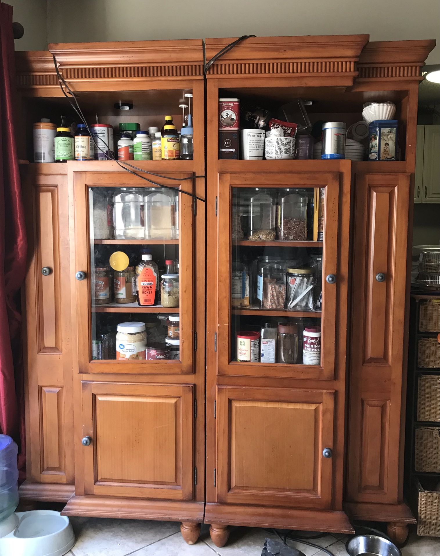 Real Solid Wood Shelves Entertainment Center