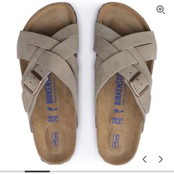 Taupe Lugano Soft Footbed Birkenstock 