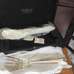 Towle Silversmiths Salad Fork Set Silverware Vintage