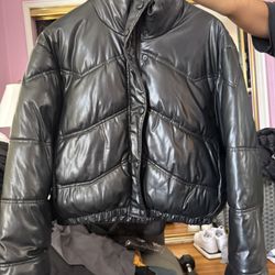 Zara Leather Coat Women’s 