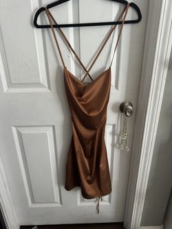 Brown Silk Dress