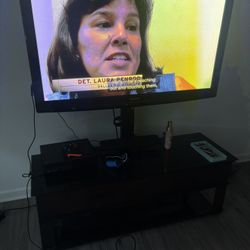 50 Inch Panasonic Plasma Tv With Glass Stand Mount 