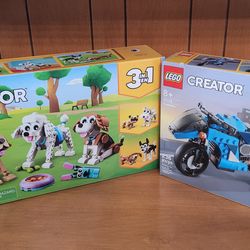 New Lego Creator 31137 - Dogs & LEGO Creator 3in1 Superbike 31114 Building Kit