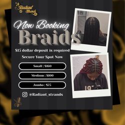 New Bookings For Hair Braiding