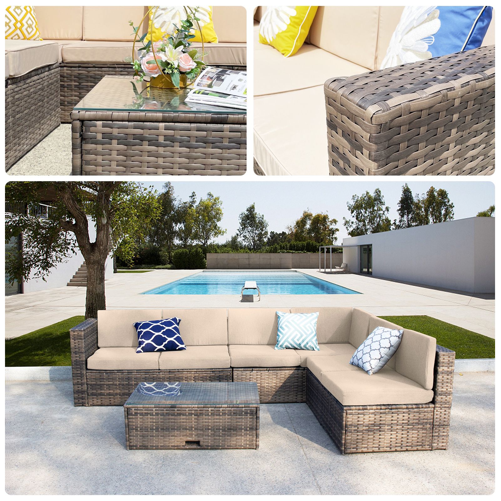 Clearance Sale !! Outdoor Patio Furniture- wicker Sofa Set. Brand new in  the box!!!! Cash Only. Pick up At San Bernardino, 92407. for Sale in  Fontana, CA - OfferUp