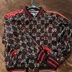 Gucci Ghost Silk Bomber Jacket