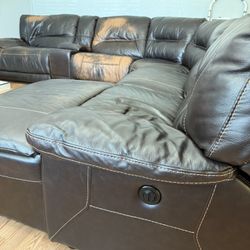 Large Sectional Leather Couch