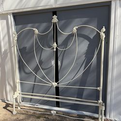 Vintage wrought iron bed frame-full
