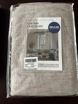 Khaki linen style curtain panels 52x84 (2pk)