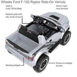 Fisher Price Ford F150 Raptor Blue Used Power Wheels